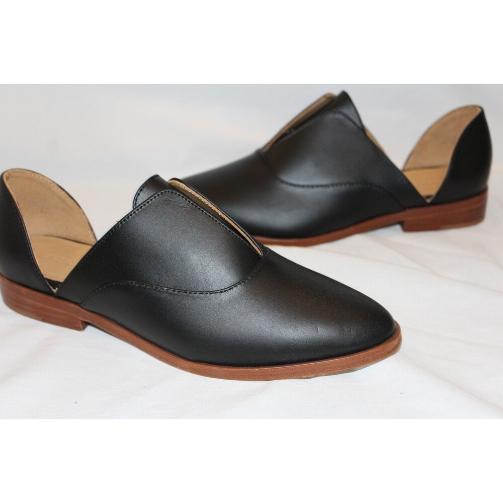 Nisolo Emma d’Orsay Slip On Oxford Flats Women's 6 BLACK NIB $170